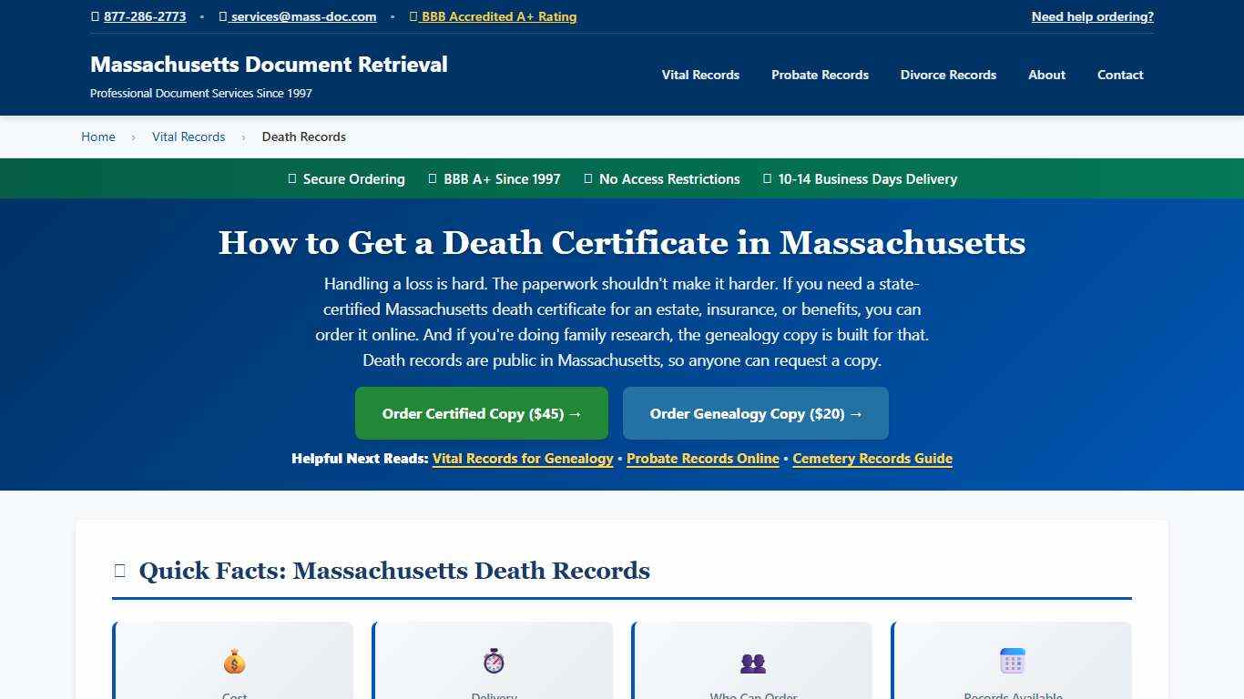 How to Get a Death Certificate in Massachusetts Fast!